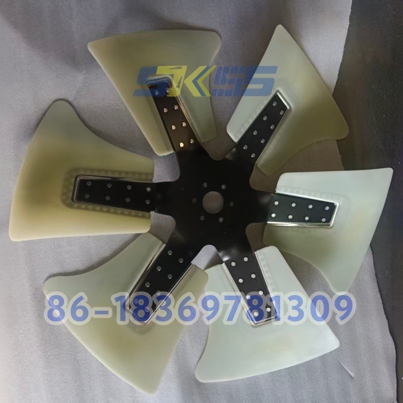 Komatsu 600-633-7850 PA66-GF35 Composite Cooling Fan, Negative Direction Blade for WA470-3 WA450