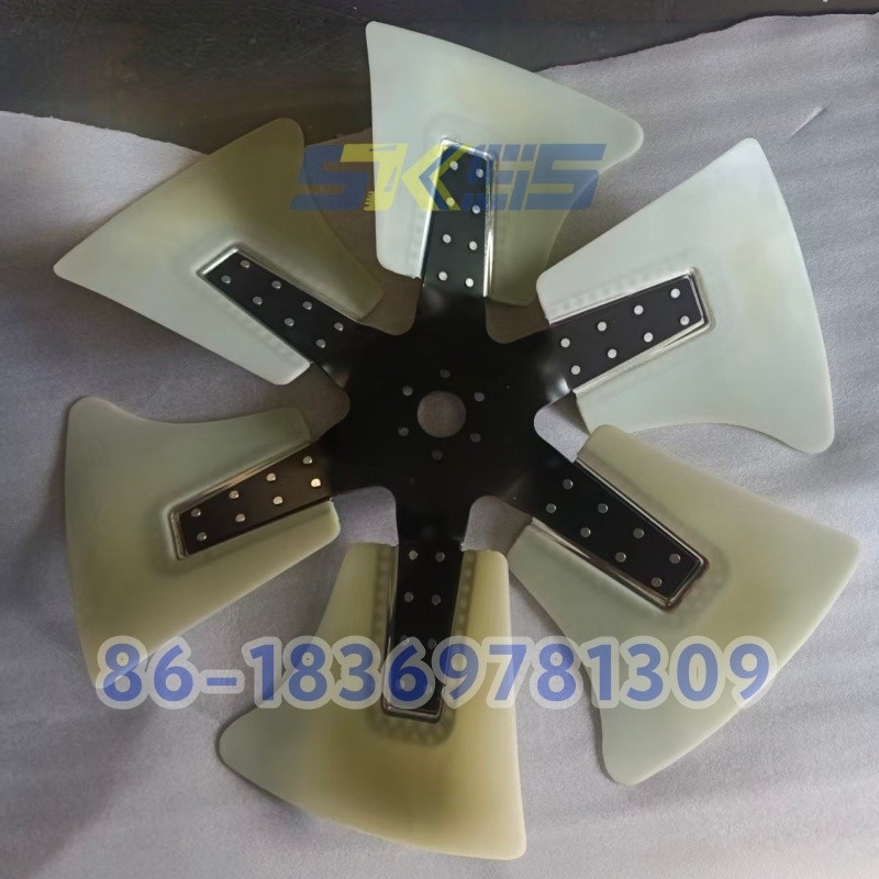 Komatsu 600-633-7850 PA66-GF35 Composite Cooling Fan, Negative Direction Blade for WA470-3 WA450