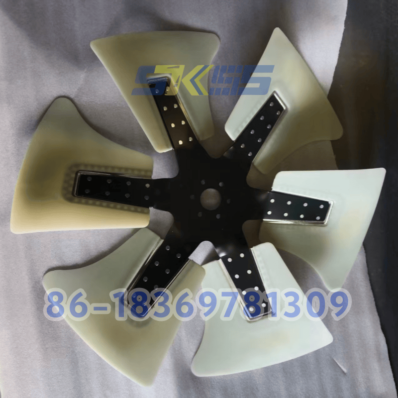 Komatsu 600-633-7850 PA66-GF35 Composite Cooling Fan, Negative Direction Blade for WA470-3 WA450