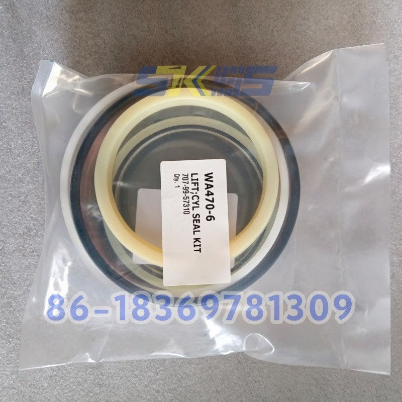 Komatsu 707-99-57310 Hydraulic Cylinder Repair Kit-Lift Cylinder Rebuild Seal Set for WA470 WA450