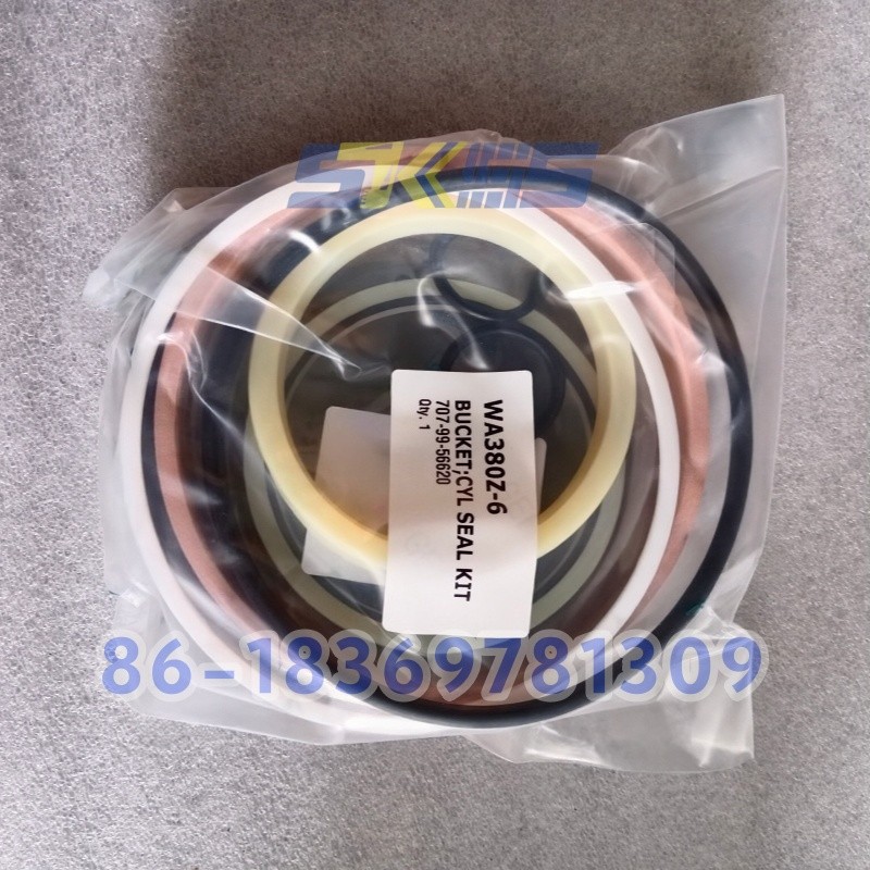 Komatsu 707-99-56620 Seal Kit for WA380-6 Bucket Cylinder, Hydraulic Repair Kit