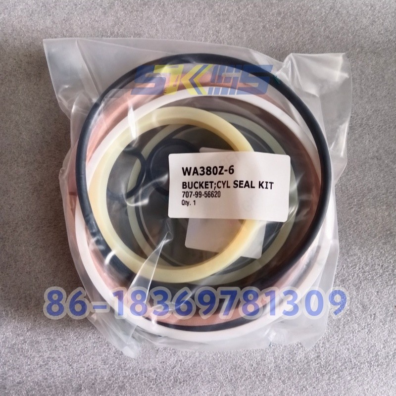 Komatsu 707-99-56620 Seal Kit for WA380-6 Bucket Cylinder, Hydraulic Repair Kit