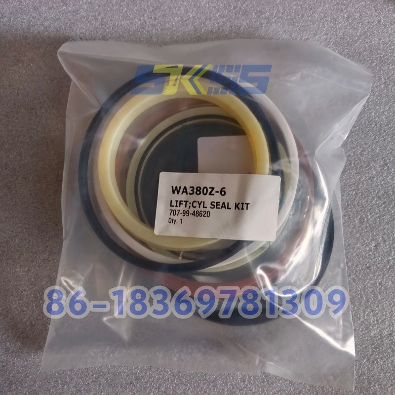 Komatsu WA380-6 Lift Cylinder Seal Kit 707-99-48620, Hydraulic Cylinder Rebuild Kit 7079948620
