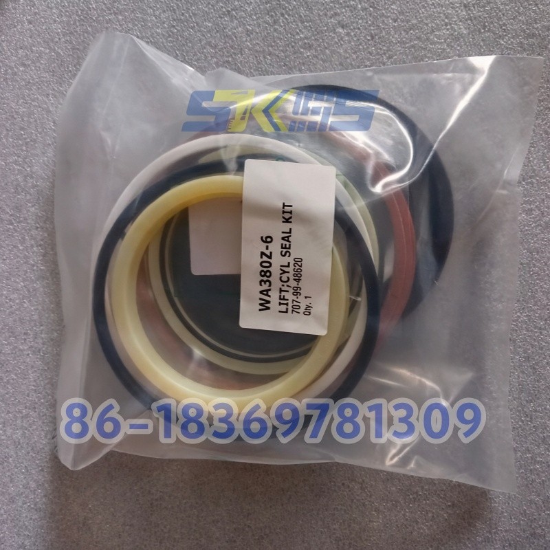 Komatsu WA380-6 Lift Cylinder Seal Kit 707-99-48620, Hydraulic Cylinder Rebuild Kit 7079948620